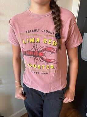 Urban Outfitters-BDG Dusty Rose Graphic Crewneck Tee